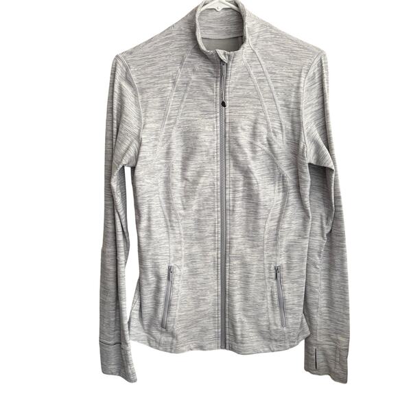 Lululemon Define Jacket 10 M Space Dye Camo White Silver Spoon Zip Running - Picture 2 of 8